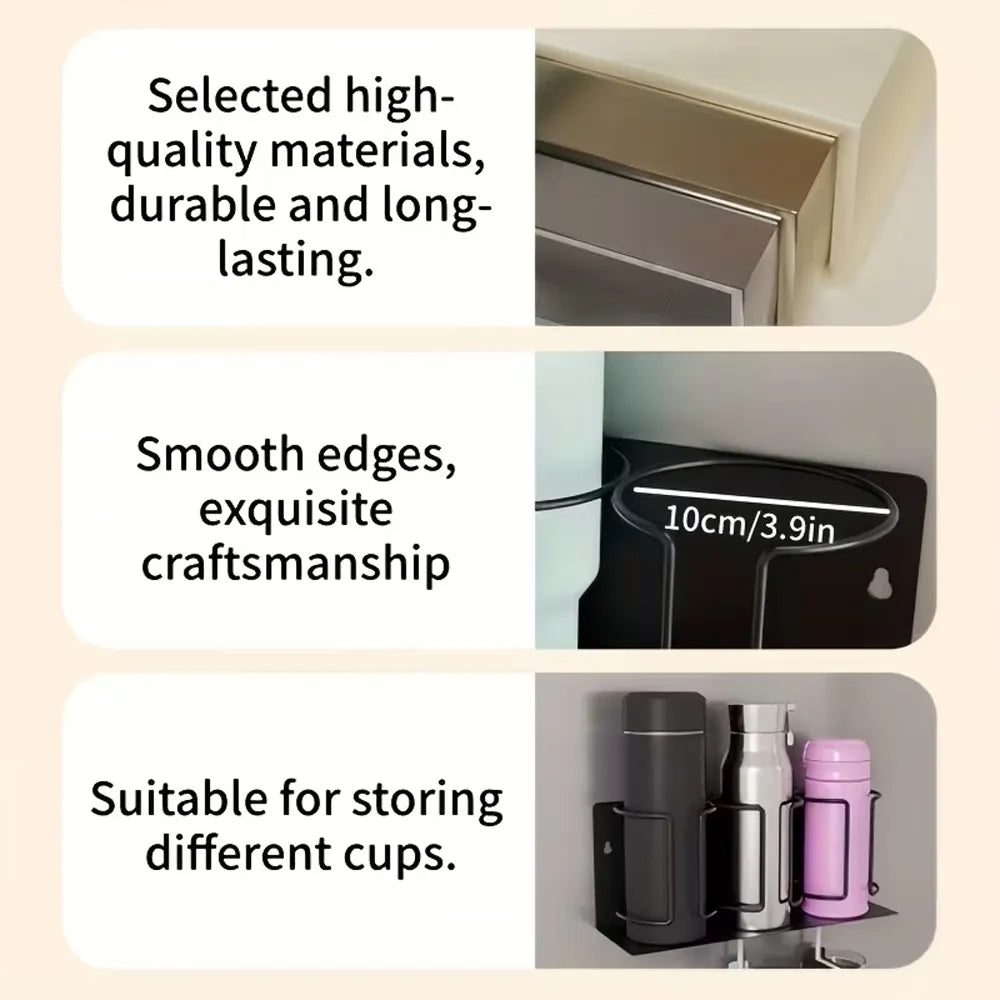 🥤 Magnetic cup holders and storage racks