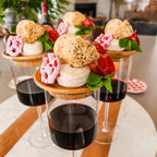 Bamboo Wine Glass Toppers – Set of 4