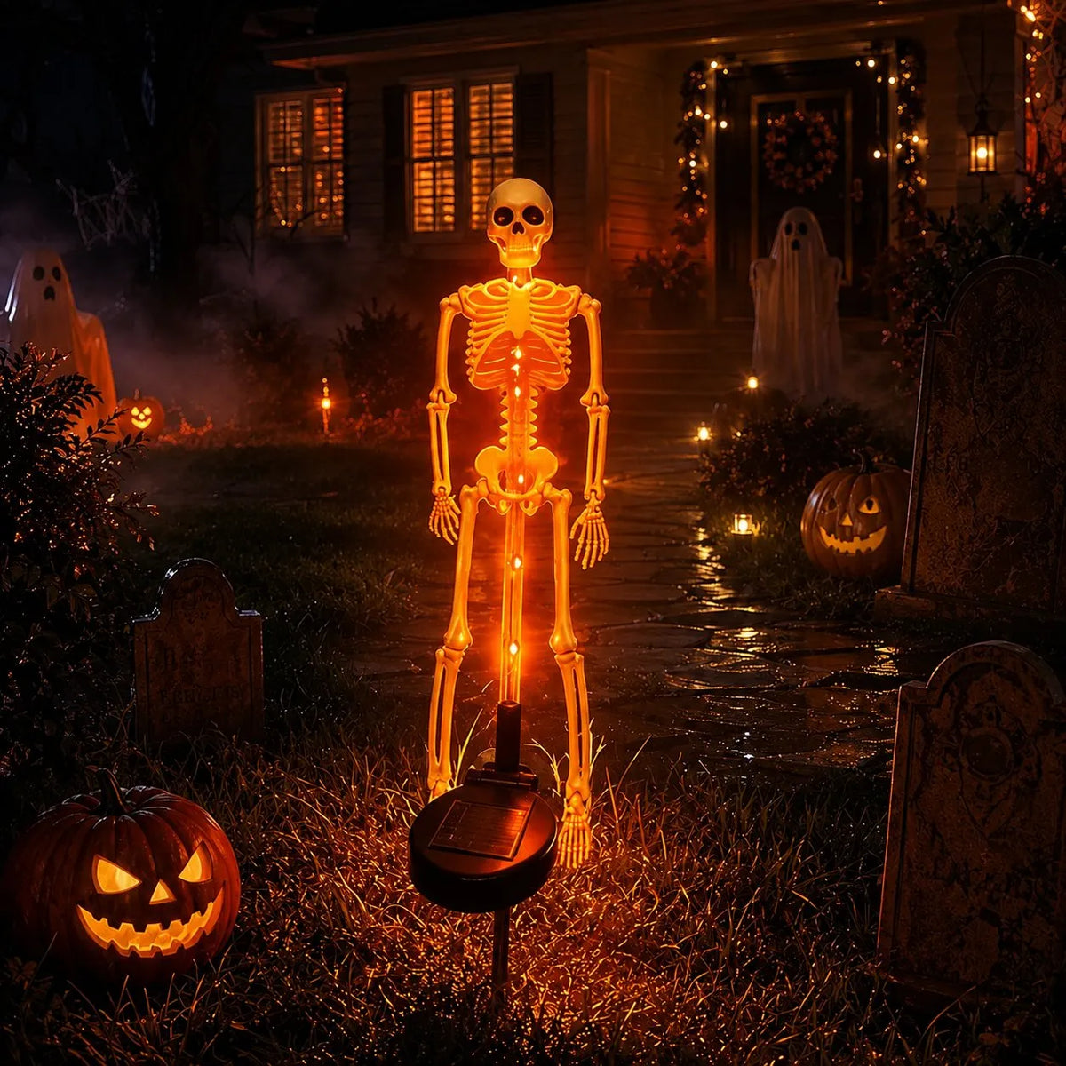 Solar Skeleton Yard Stake – Halloween Garden Light