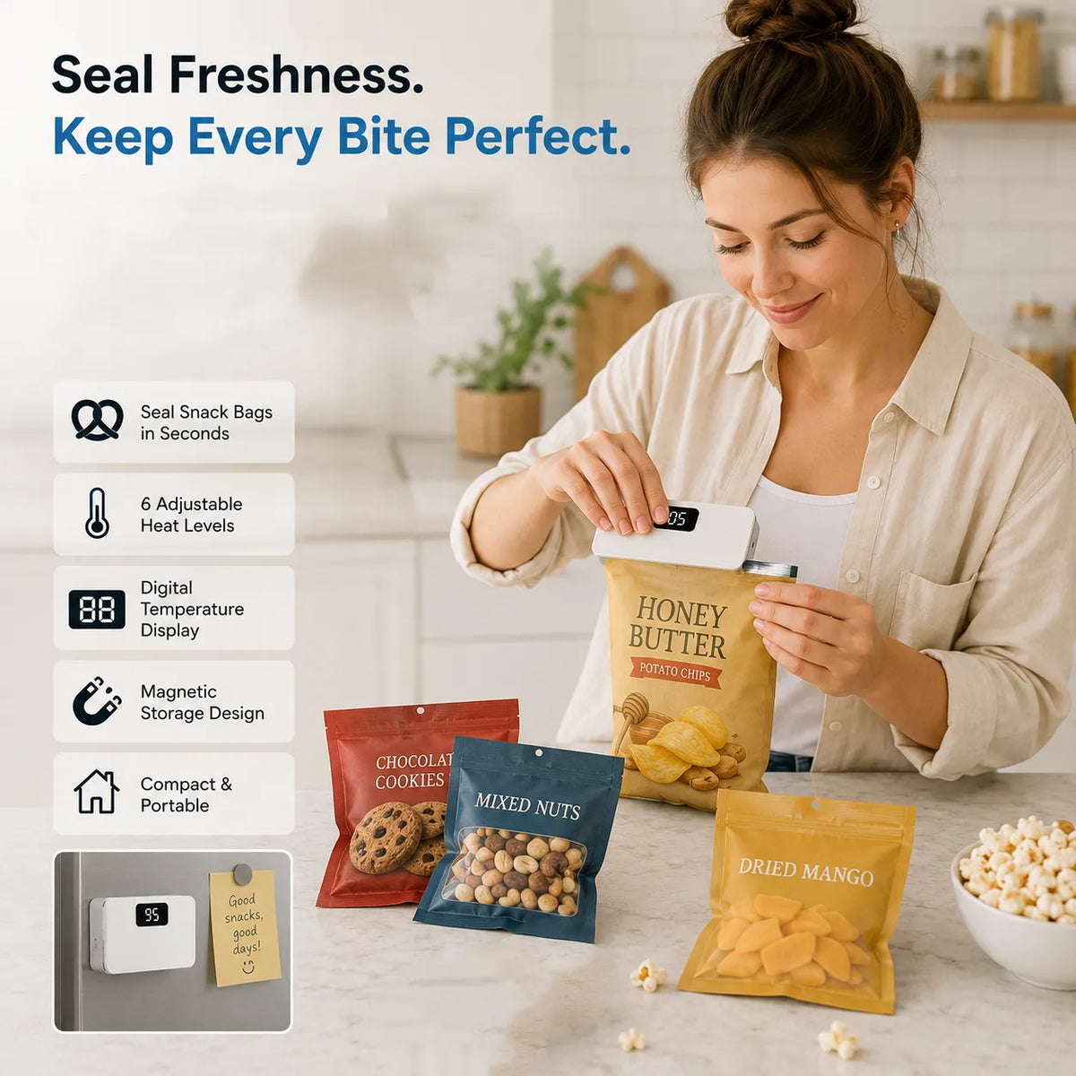🔥 Mini Bag Sealer with Digital Display