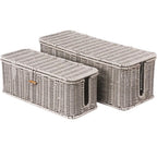 🧺 Handmade Rattan Cable Management Box