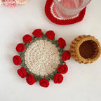 🔥Handcrafted Rose Flower Coasters