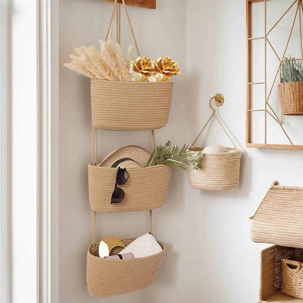 🧺 3-Tier Over-the-Door Hanging Storage Organizer