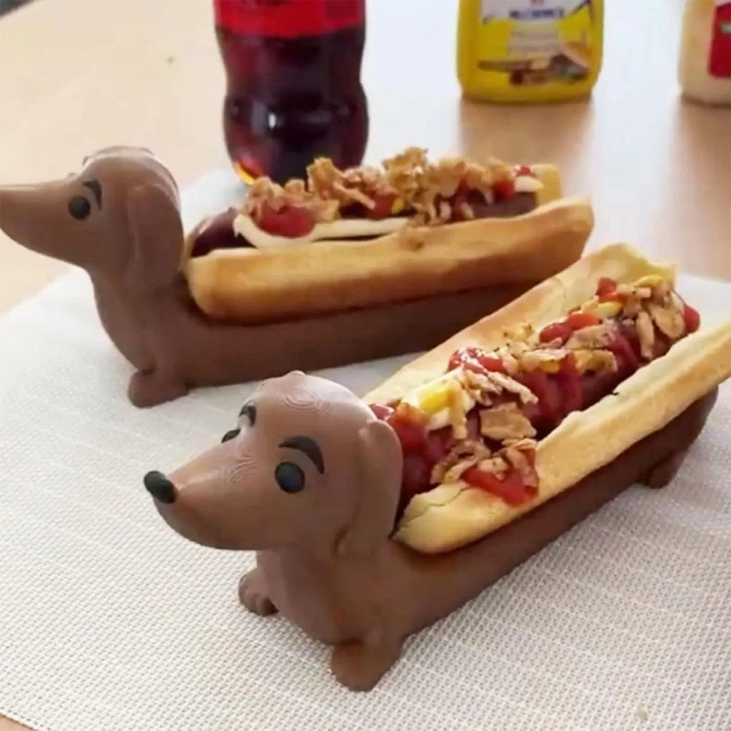 Funny Dachshund Hot Dog Serving Tray – Cute Sausage Dog Snack Holder