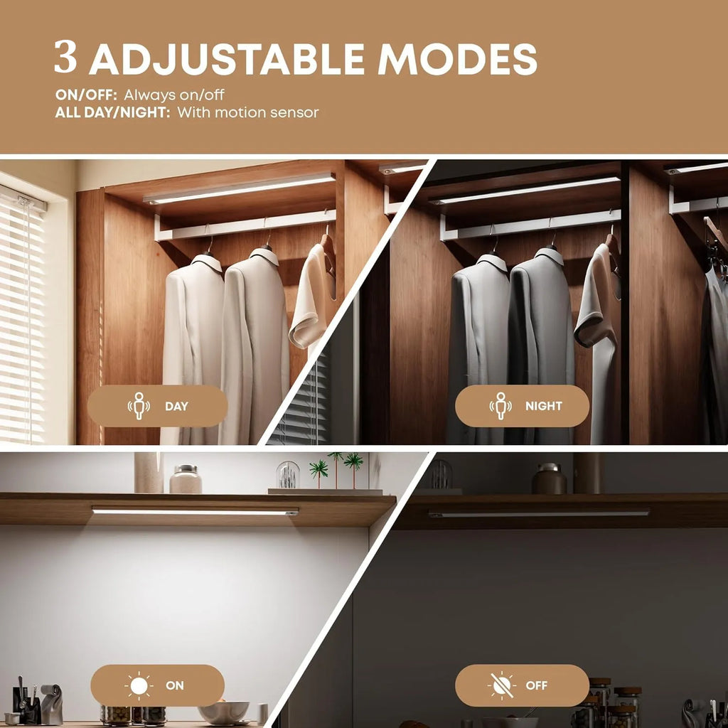 ✨ Under-Cabinet Lighting - Sensor-Activated & Dimmable LED Light