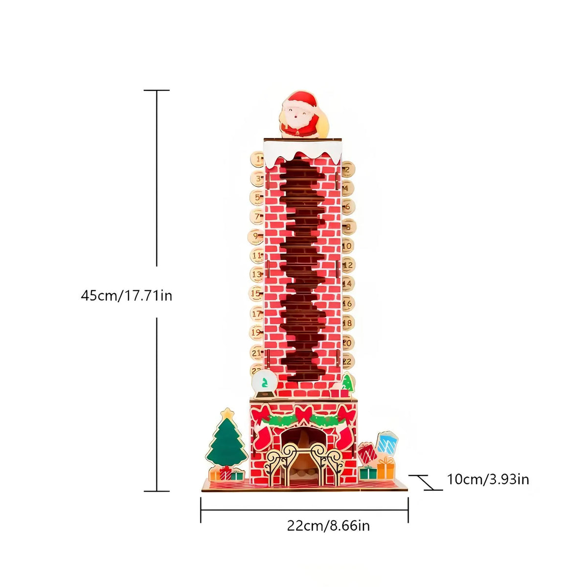 🎄Vintage-Style Wooden 3D Advent Calendar