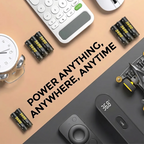 🔋 Rechargeable AA Lithium Battery Pack with Fast Charger