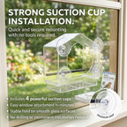 🐦 Acrylic Window Bird Feeder – Clear Bird House with Strong Suction Cups & Removable Seed Tray