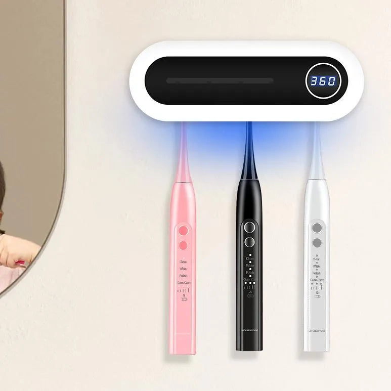✅ Toothbrush Holder with Timer & 5 Slots – Keep Your Family’s Toothbrushes Fresh & Organized