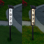 Solar Address Sign Lighted House Number with 2 Light Modes