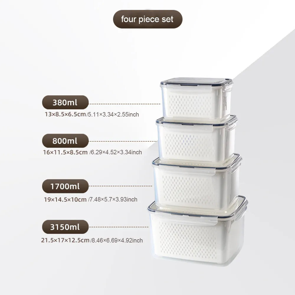 🍓 Refrigerator Food Storage Containers – Keep Fruits Fresh