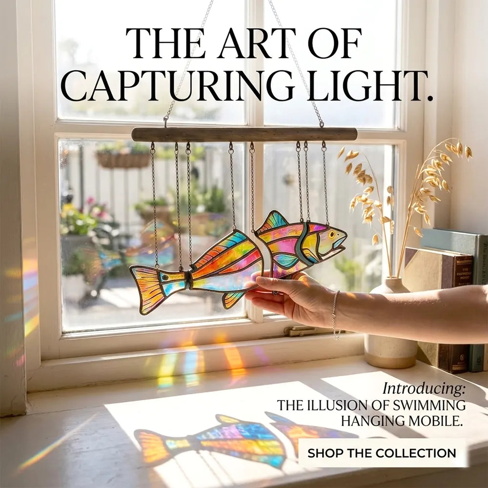 🐟 Handcrafted Coastal Fish Sun Catcher Hanging Decor