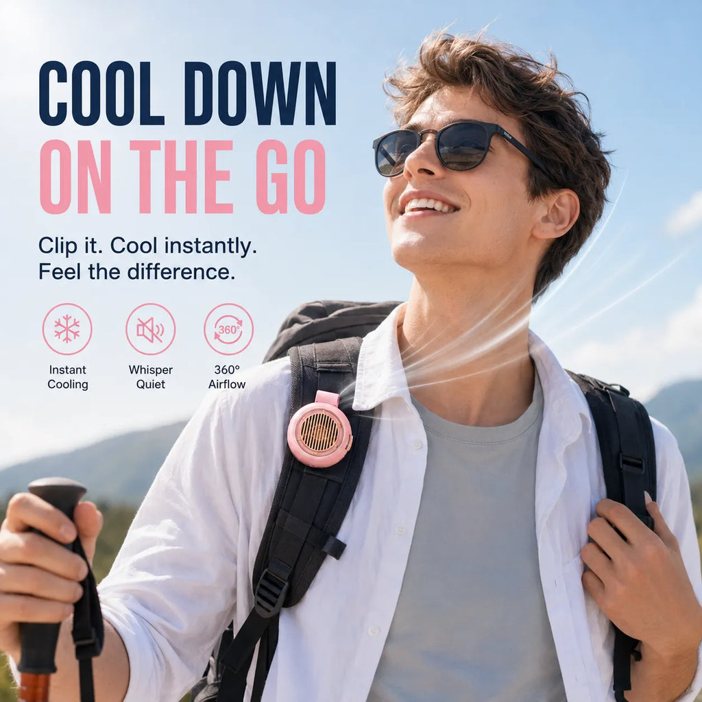 ❄️ Portable Silent Mini Bladeless Clip-On Fan