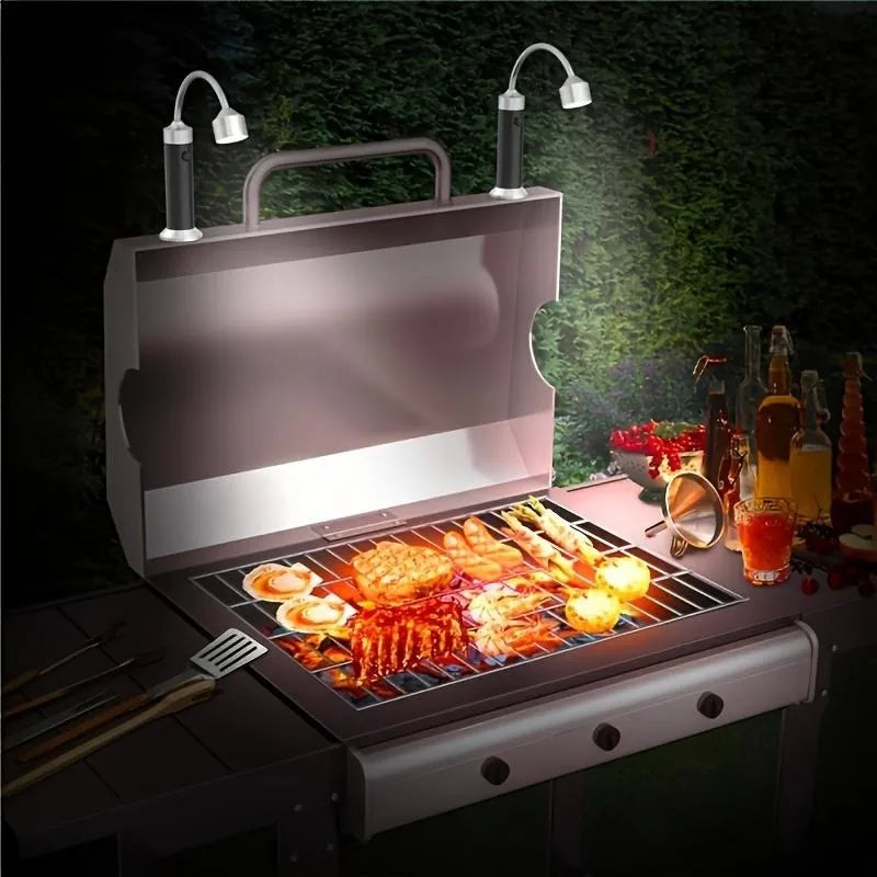 LED Grill Light with 360° Flexible Gooseneck & Magnetic Base
