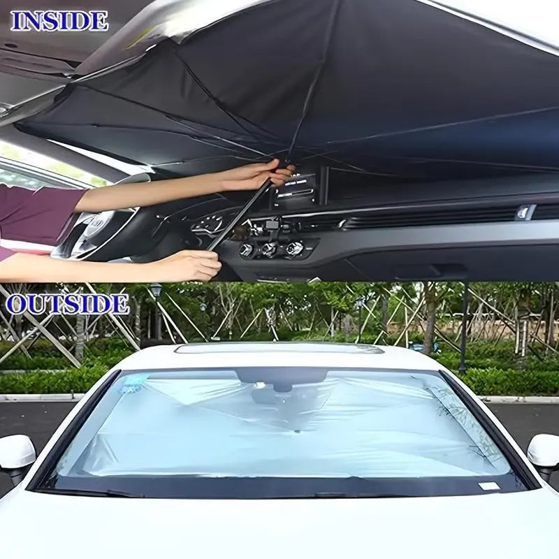 SunGuard Pro™ – Foldable Umbrella Windshield Sunshade