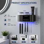 🦷 Smart Toothbrush Holder with UV Air-Drying &Screen  Display