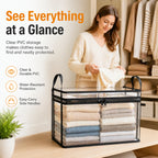 Clear PVC Storage Bins with Handles – for Books, Toys, Media, & Organizing🧸📚