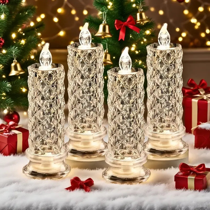 🕯️ Rose Shadow LED Flameless Candles – Elegant & Safe Ambiance, Anytime, Anywhere!