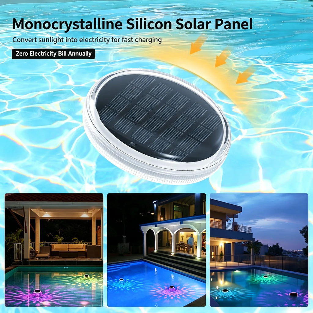 🌈 Solar Floating Pool Light – Remote-Controled RGB Waterproof Pool Light