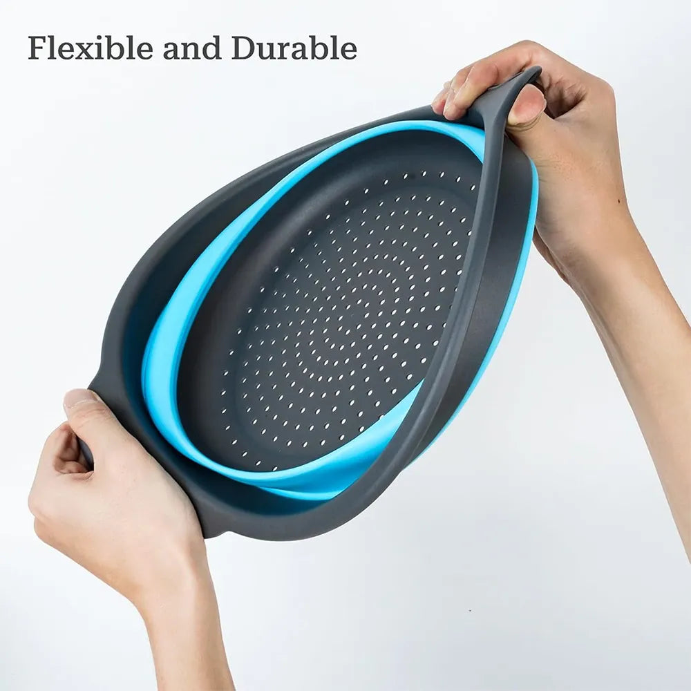 🧺 Foldable Drain Basket with Self-Draining Base