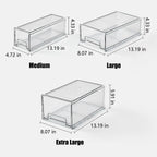 🧺 Medium / Large / Extra-Large Transparent Stackable Storage Drawers