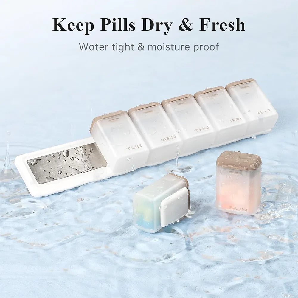 💊 Refrigerator Magnetic Weekly Pill Organizer (7-Day System)