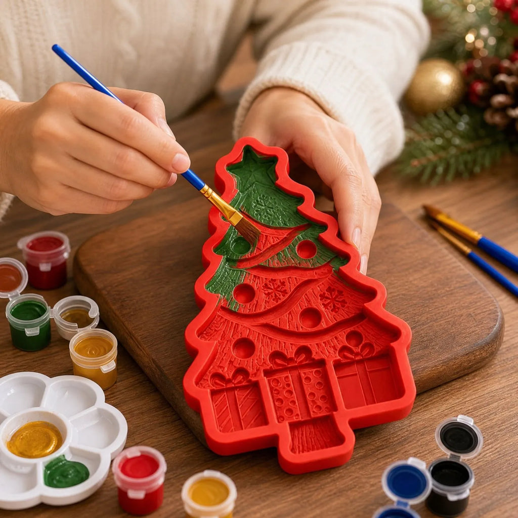 DIY Christmas Tree Silicone Mold for Paint-Your-Own Holiday Crafts