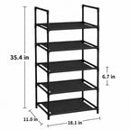 5-Tier Slim Storage Rack for Clothes & Shoes