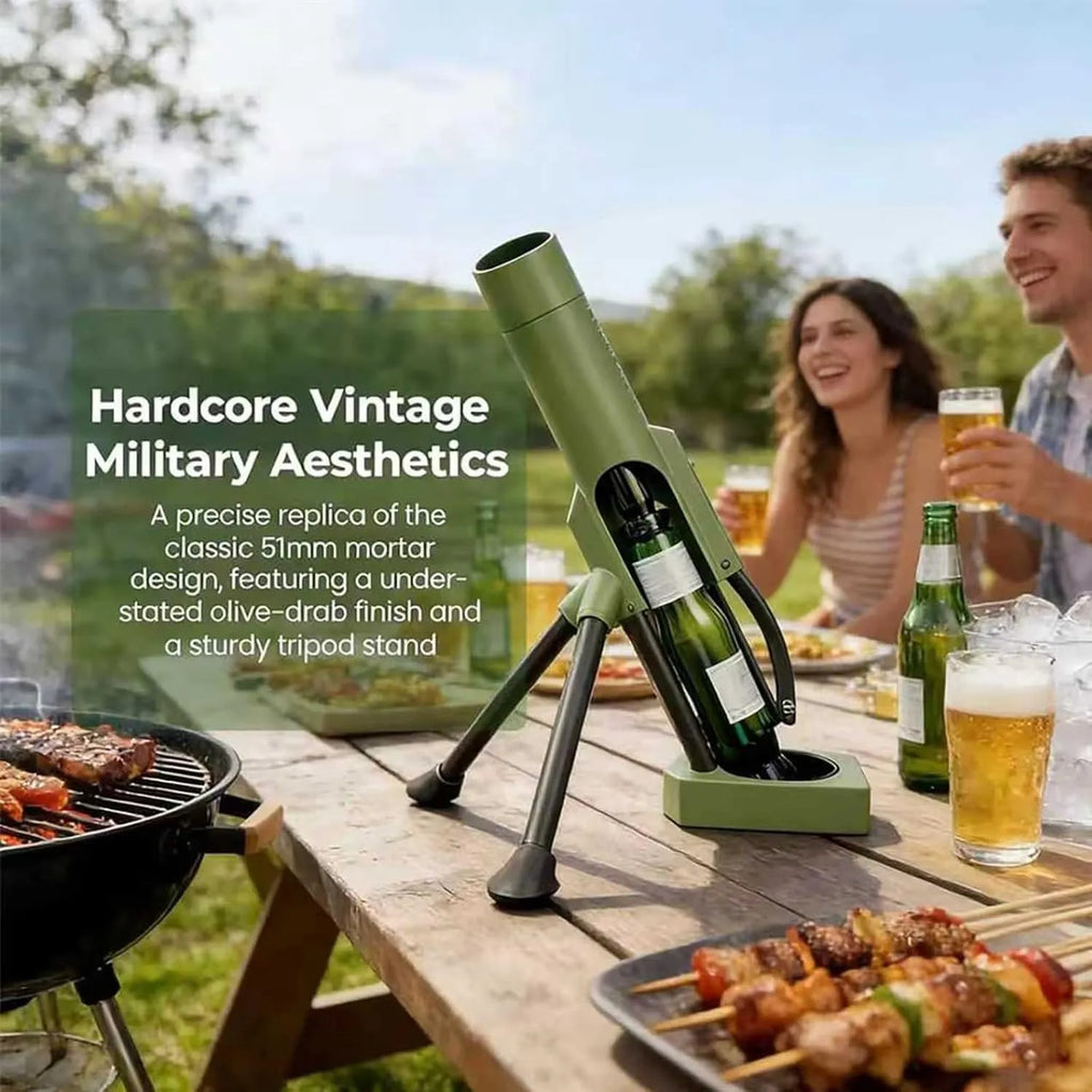 Mortar Bottle Opener – Pop & Launch Caps for Instant Party Fun