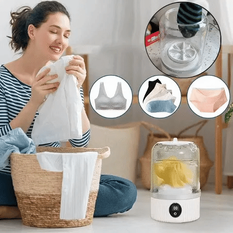 Mini Portable Underwear Washer - Ultrasonic Cleaning for Your Delicates