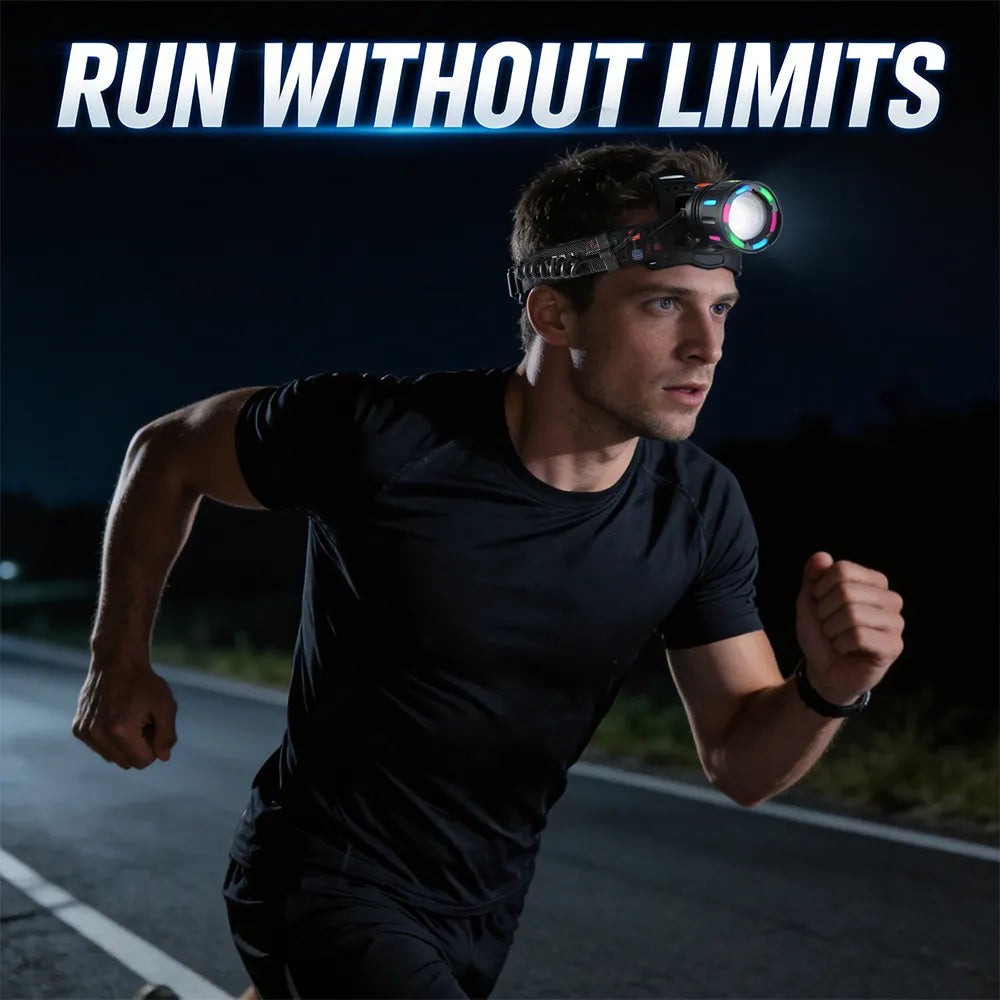 🔦 LED Headlamp – 90° Adjustable Super Bright Headlight