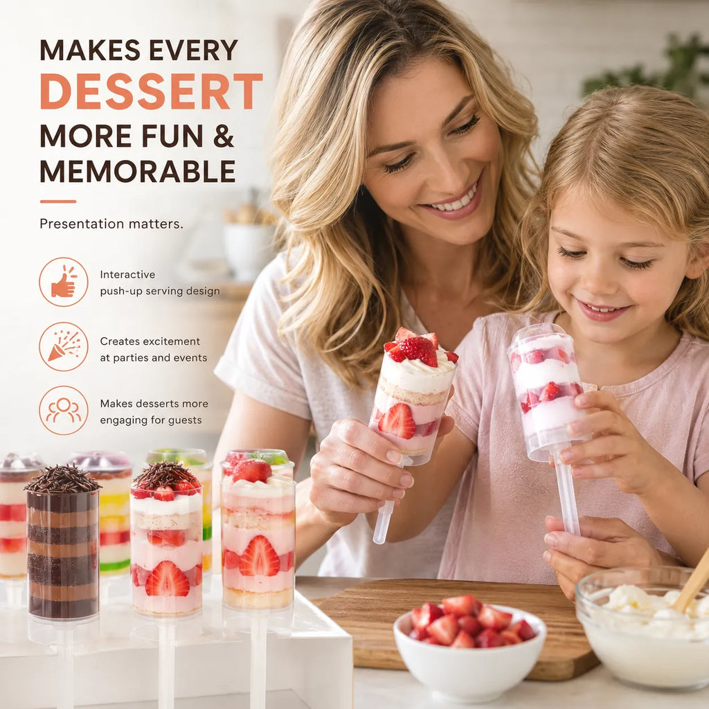 🍰 Push Pop Dessert Containers