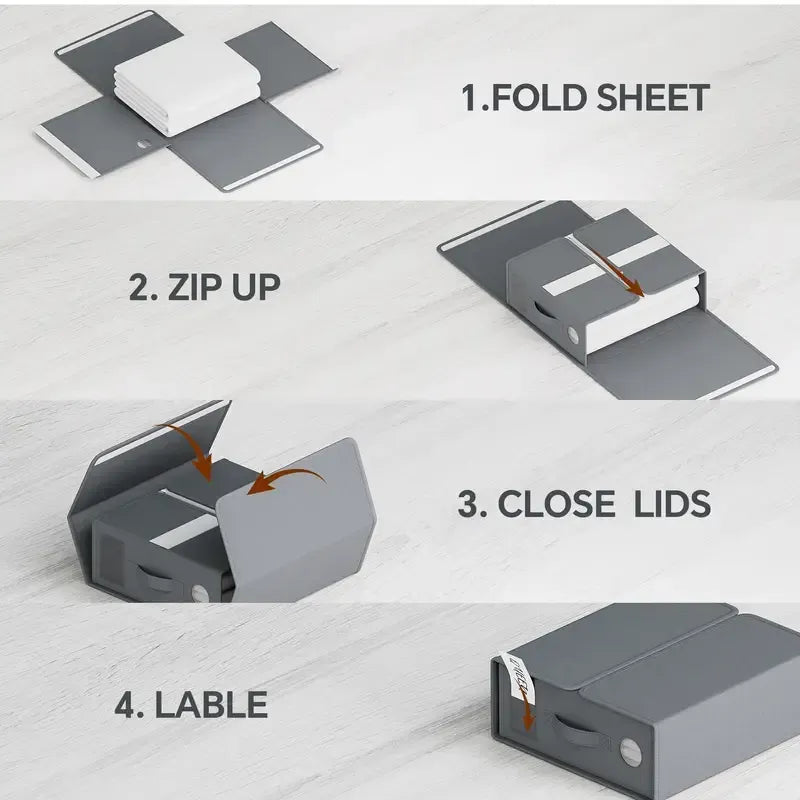 📦 Bed Sheet Organizers & Storage Boxes