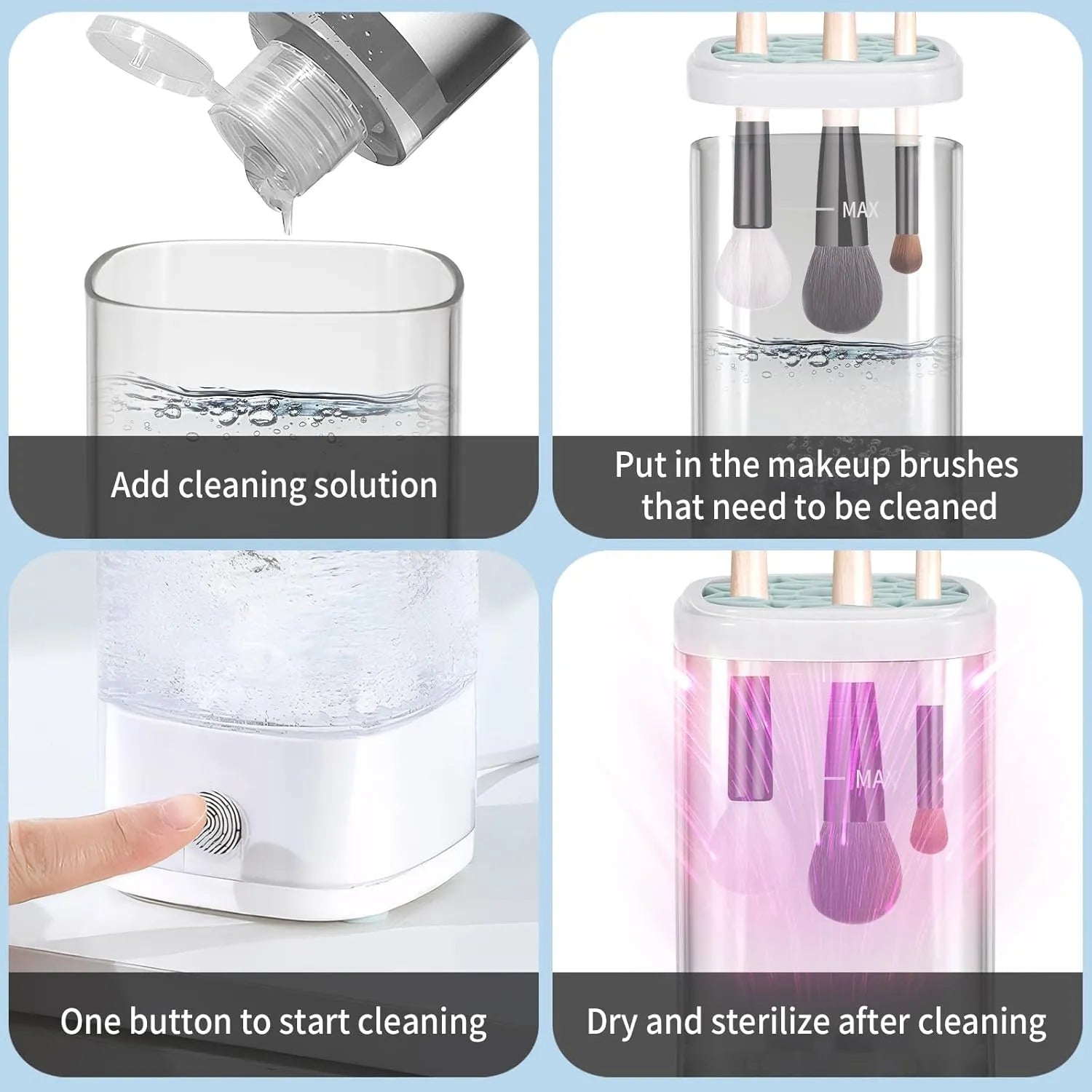 💄 Electric Makeup Multi-Functional Cosmetic Brush Cleaner