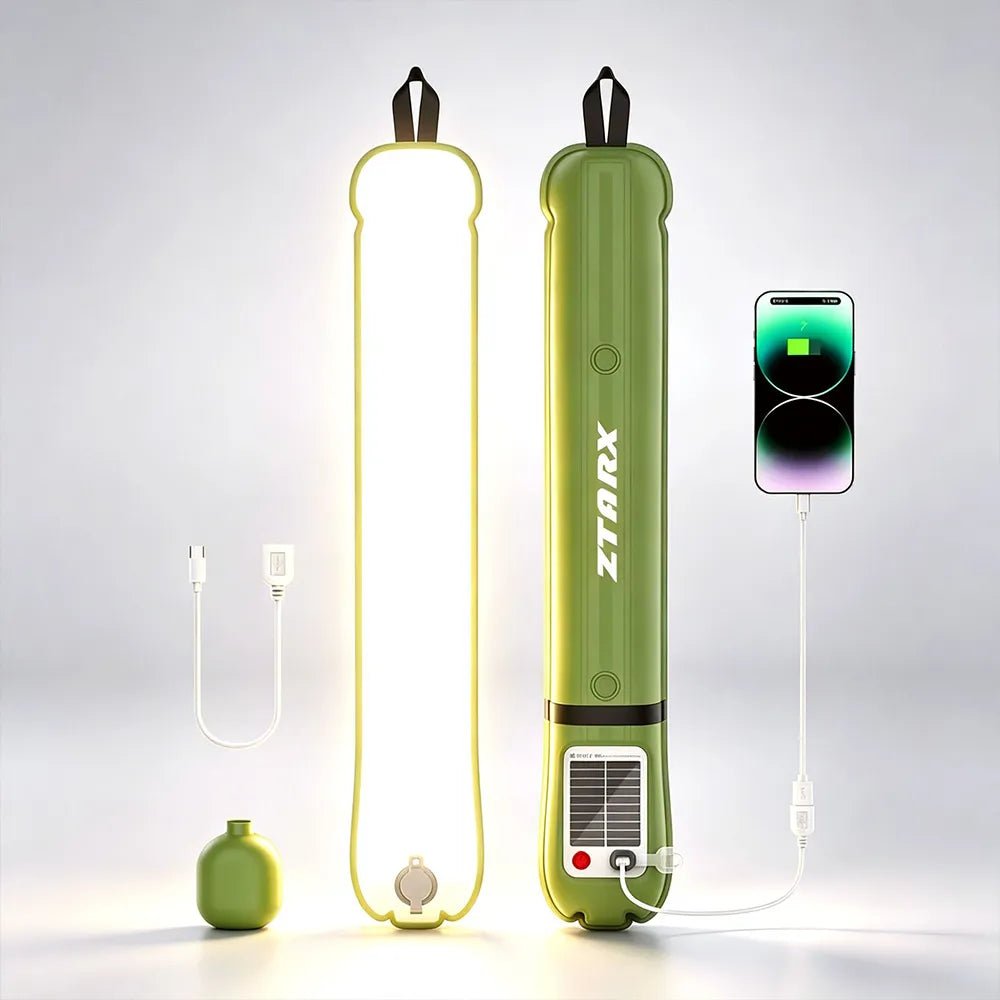 💡 Inflatable Solar Camping Light – 60cm Portable Tent Lantern
