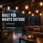 WarmGlow Shatterproof LED Outdoor String Lights