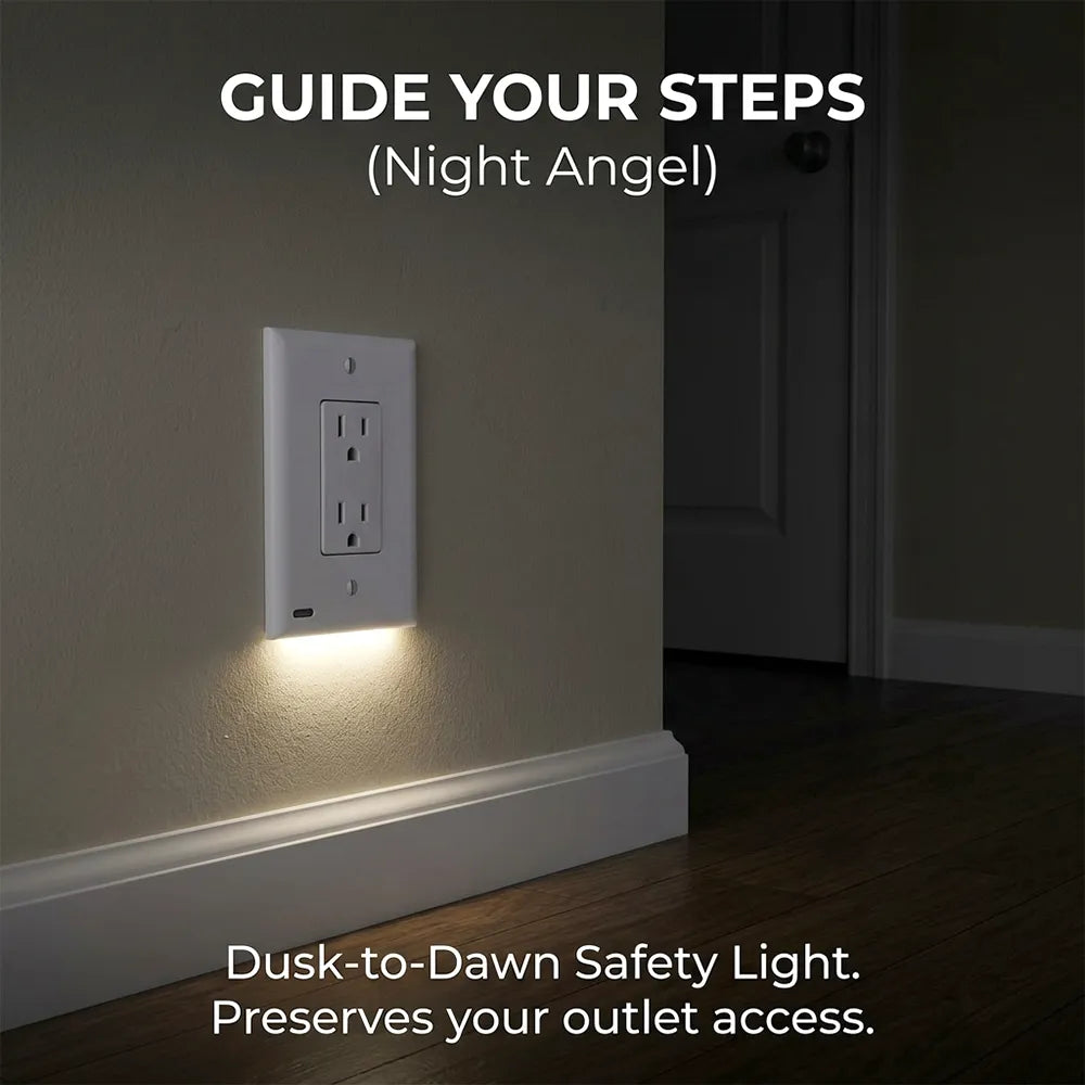 💡 Smart LED Night Light Outlet Cover