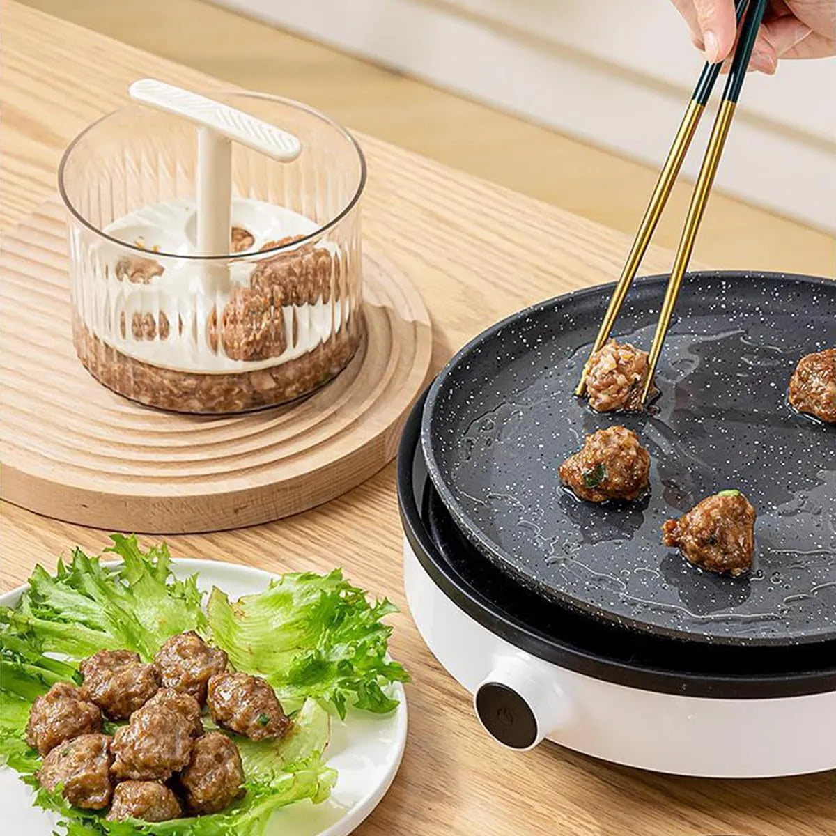 Multifunctional Kitchen Meatball Press
