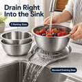 Stainless Steel Sink-Side Colander & Drain Tray Kit