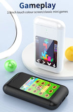 Wireless Earbuds with 2.8" Touchscreen & Power Bank – Music, Power & Entertainment in One