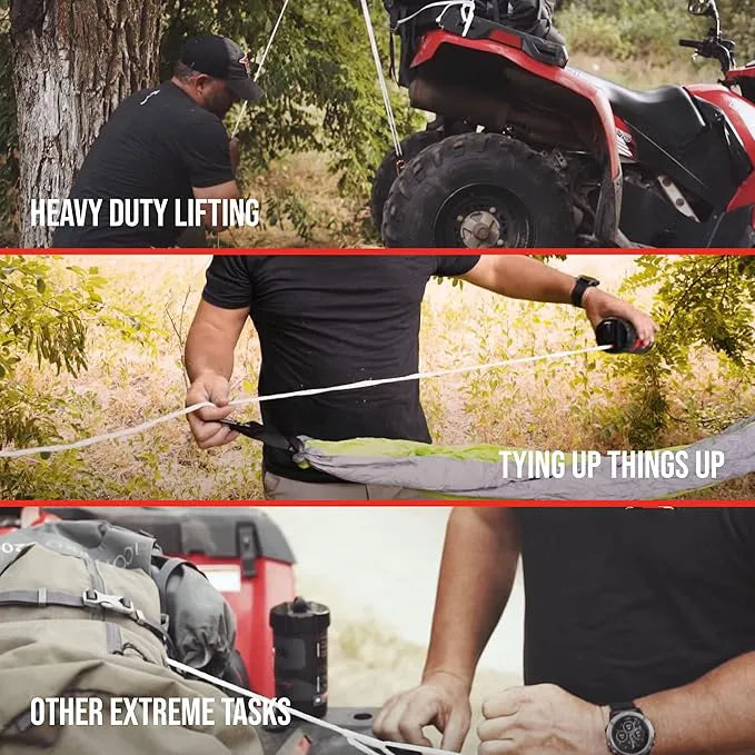 98ft Heavy-Duty Utility Rope Dispenser with Built-In Cutter