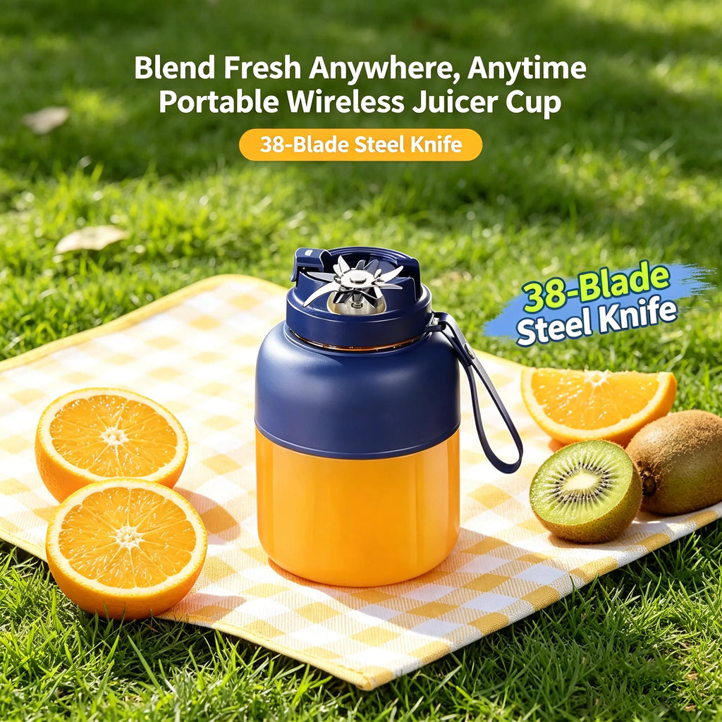 🥤 Blend Fresh Anywhere, Anytime Portable Wireless Juicer Cup