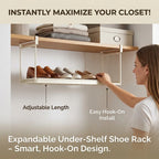 👟✨Expandable Under-Shelf Shoe Rack – Adjustable Hanging Organizer for Smart Storage
