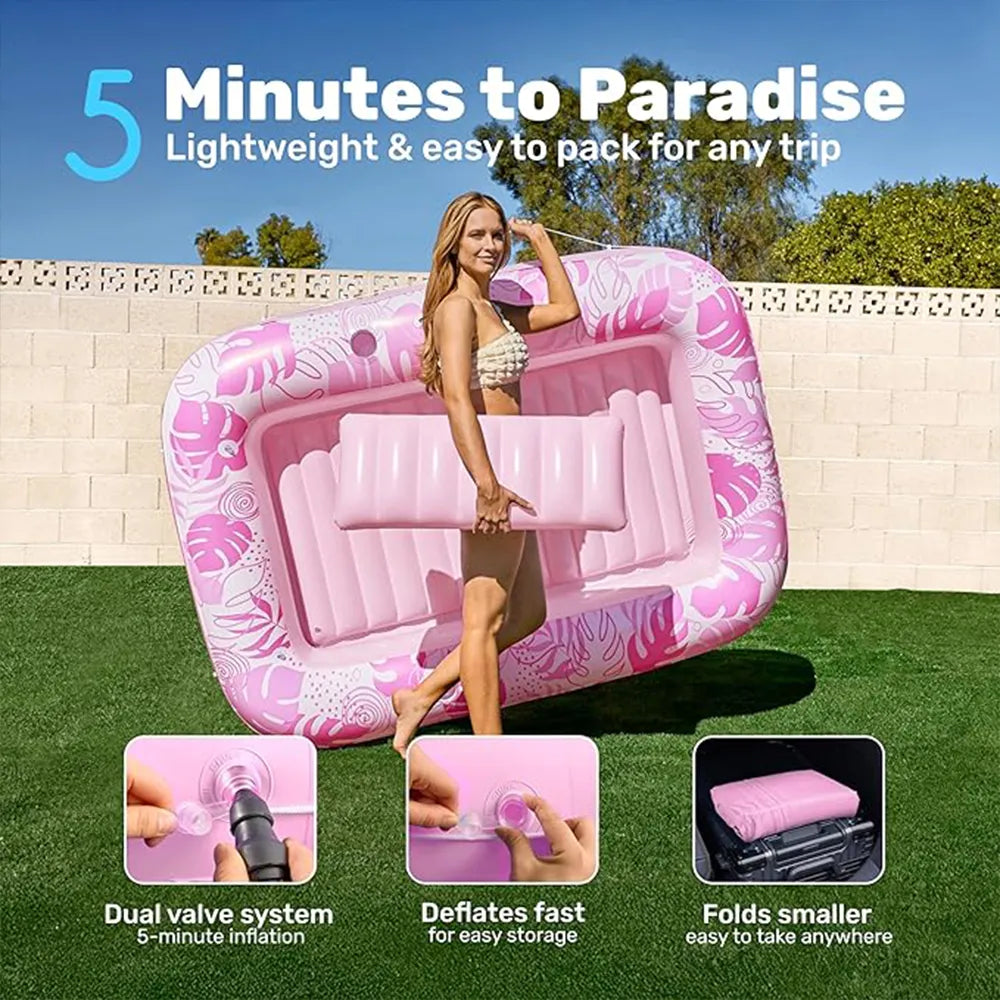 🌊 Inflatable Tanning Pool Lounger Float for Adults