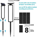 Solar Address Sign Lighted House Number with 2 Light Modes