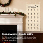 🎄 Christmas Advent Calendar with Clips – 24 Pockets Portable Hanging Bag