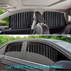 Slide-Open Magnetic Car Window Sun Shades – 4-Piece Set