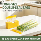 Double-Rib Fresh-Lock Vegetable Storage Bags