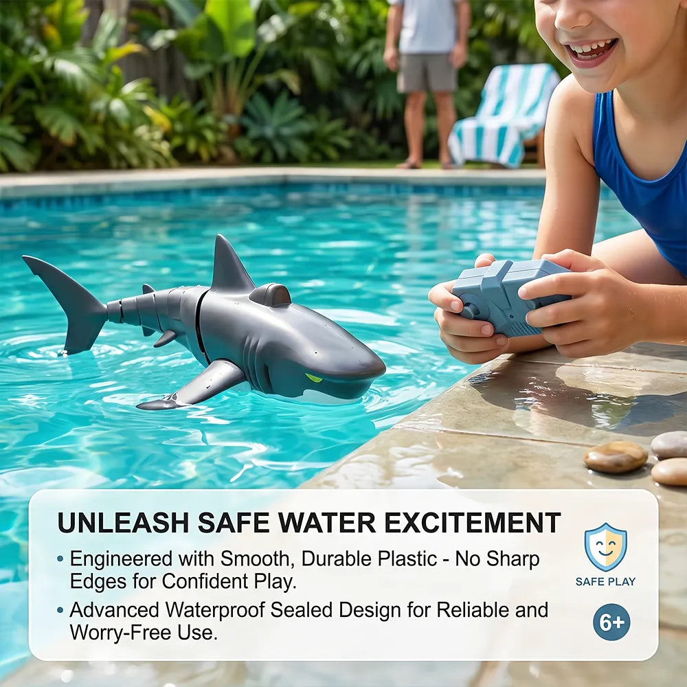 🦈💦2.4G Remote Control Shark Toy – Realistic Swimming RC Shark for Kids