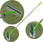 wide metal weed rake